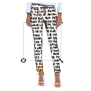 Skinny Stretch Slim Cut Pant ZIP Pocket Art